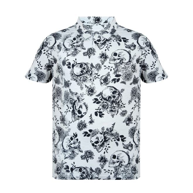 Mens All Over Print Polo Top