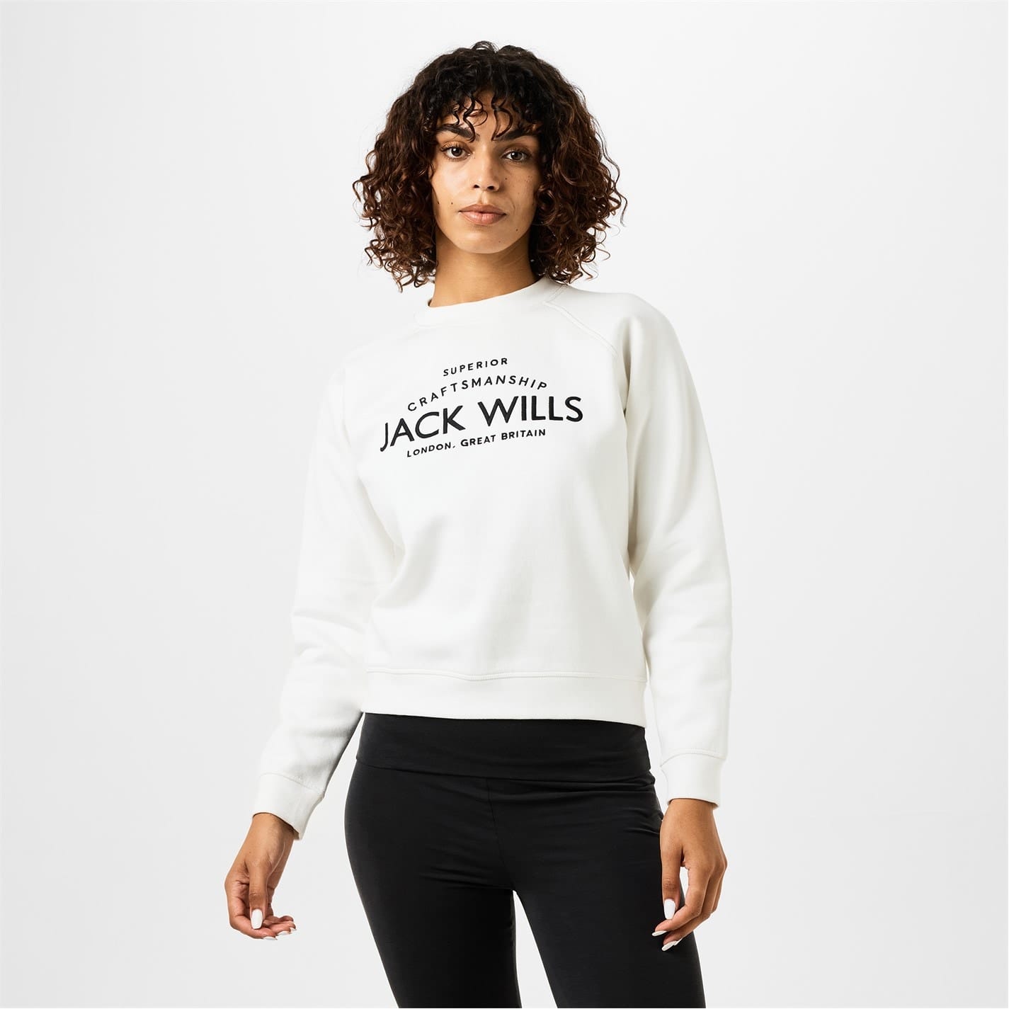 White Jack Wills Hunston Graphic Crew Neck Sweatshirt Get The Label