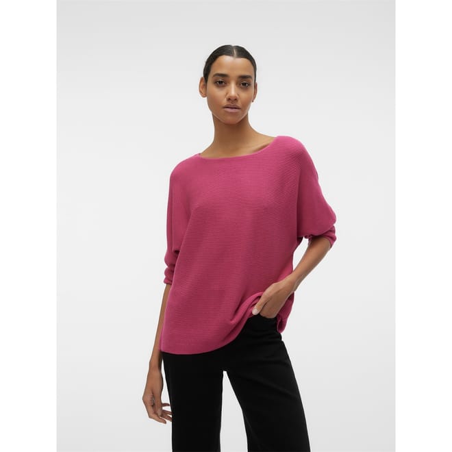 Boat Neck Relaxed Fit Sweater