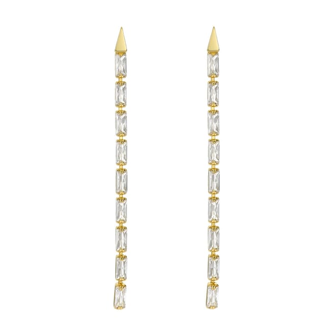 Crystal Baguette Drop Earrings