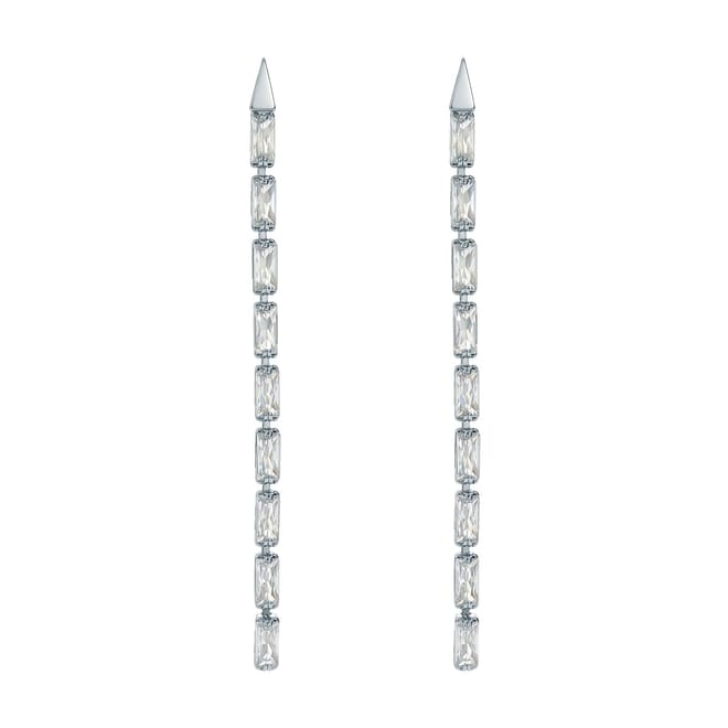 Crystal Baguette Drop Earrings