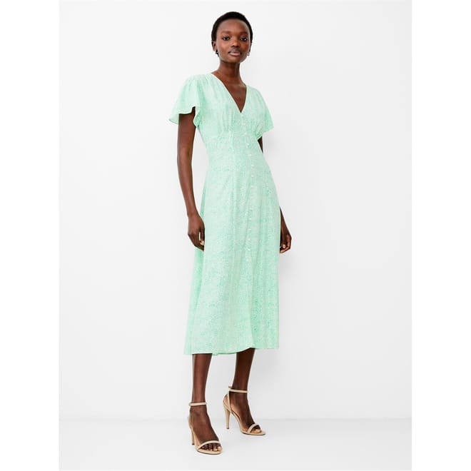 Bernice V-Neck Midi A-Line Dress