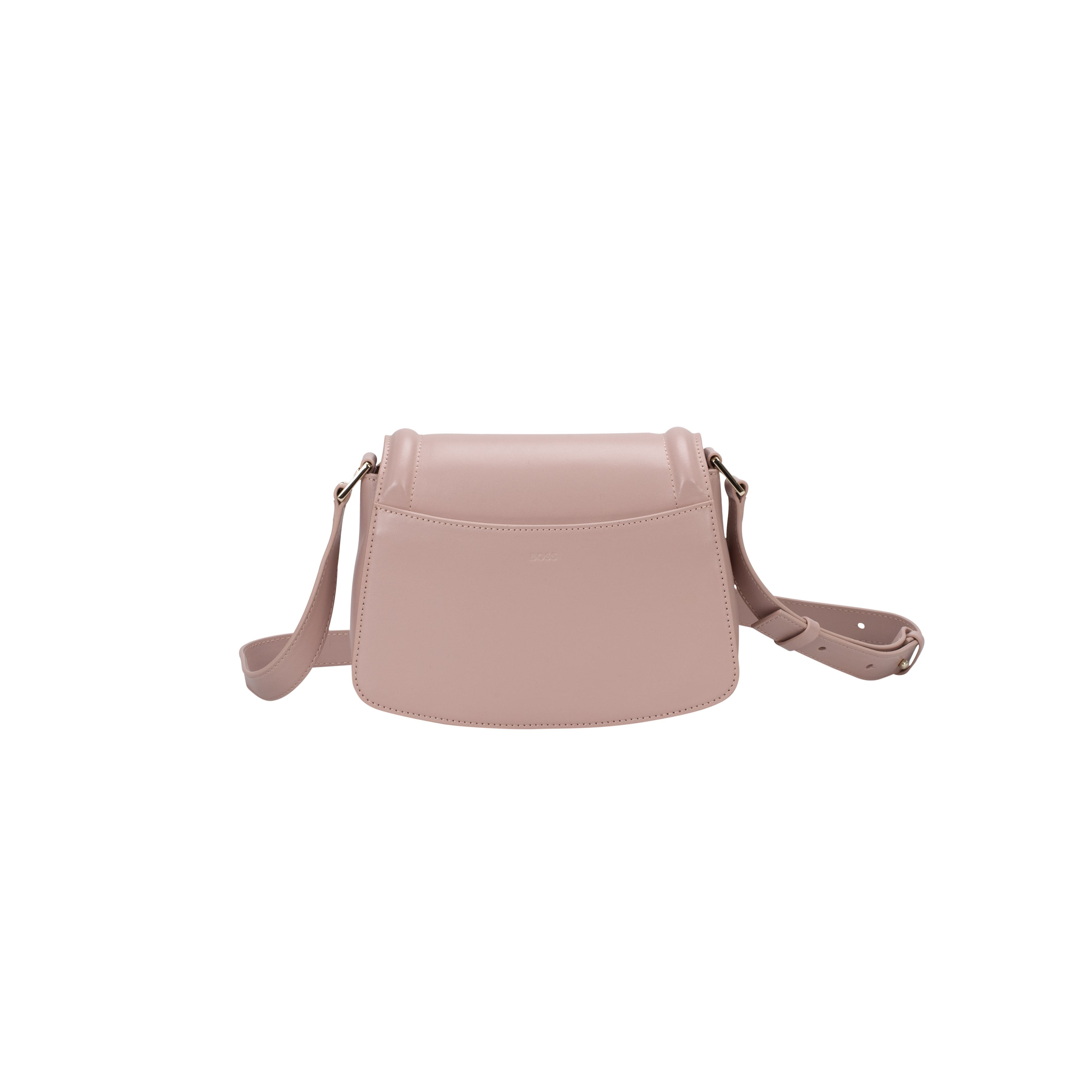 Beige Boss Ariell Leather Saddle Bag - Get The Label