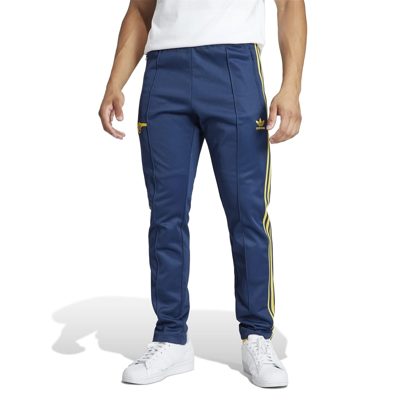 Adidas beckenbauer pants blue on sale