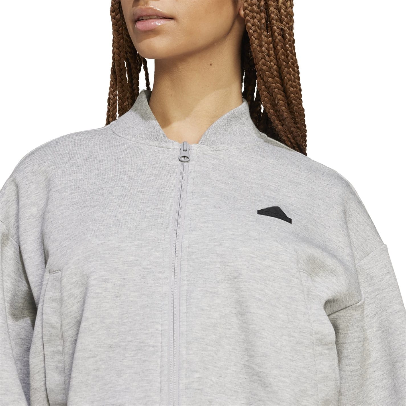 Grey adidas Womens Future Icons 3 Stripes Bomber Jacket Get The Label