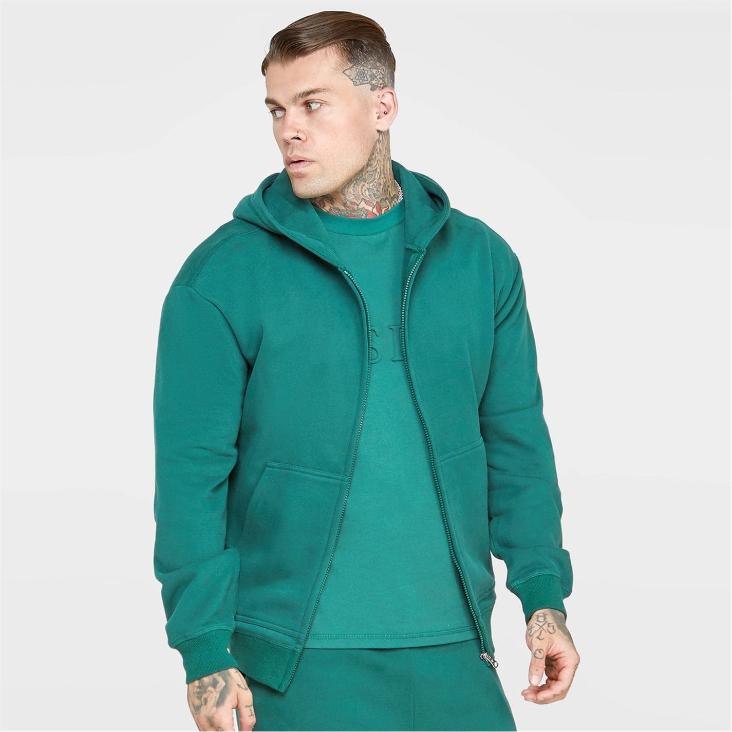 Green SikSilk Zip Hoodie Get The Label