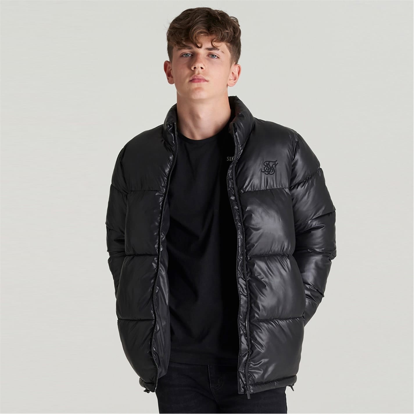 Black SikSilk Puffer Jacket Get The Label