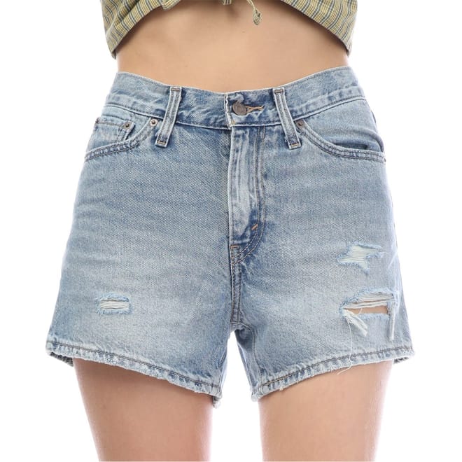 80s Light Indigo Mom Shorts