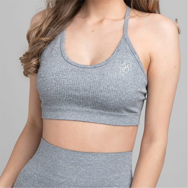 Cropped Scoop Neck Snug Fit Bra