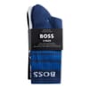Rib Stripe Lettering Crew Socks