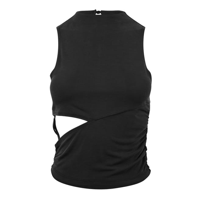 High Neck Side Slash Tank Top