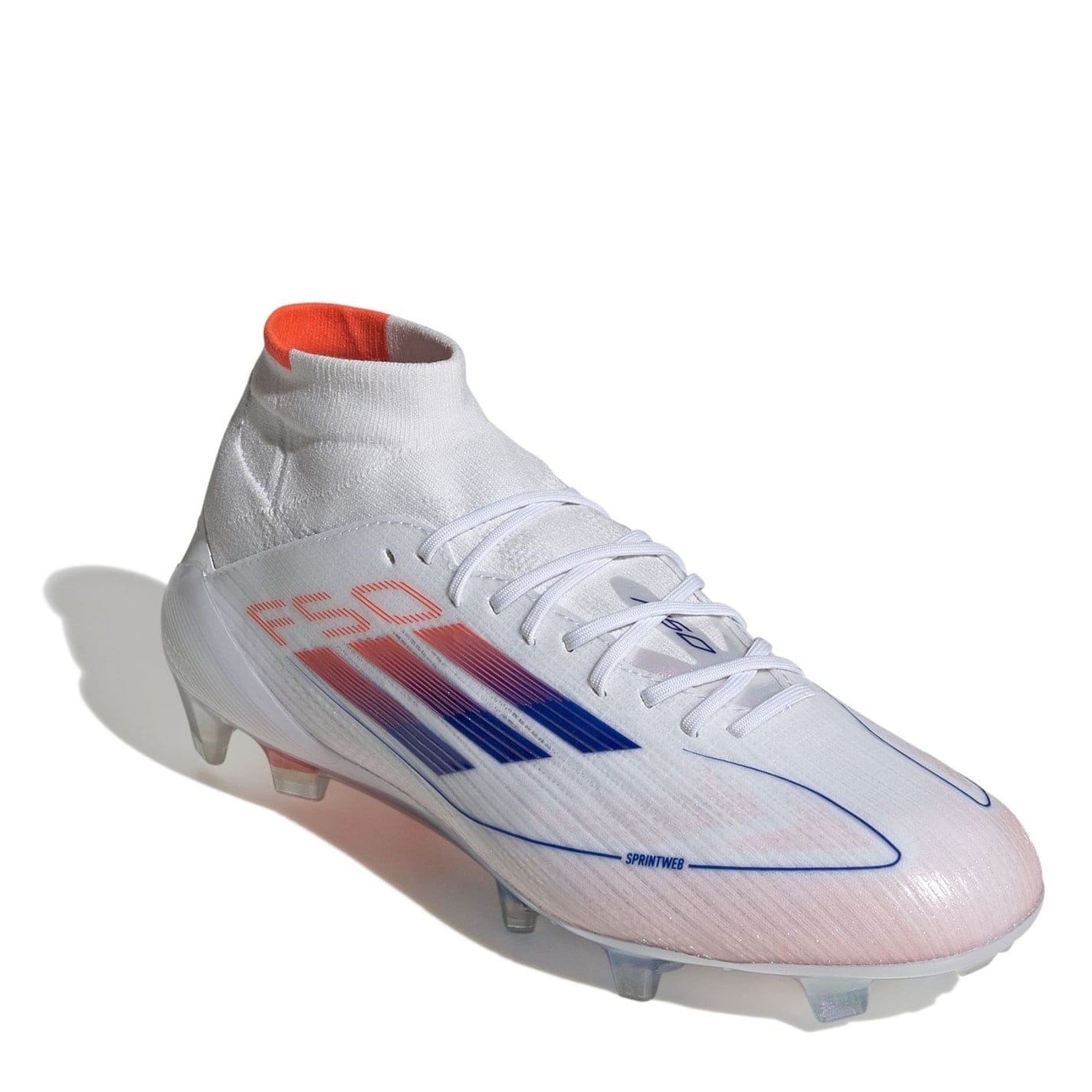 White adidas Womens F50 Elite Mid Cut Firm Ground Football Boots Get The Label