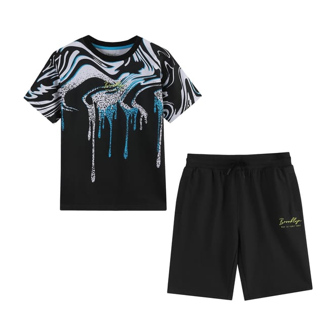 Older Boys Swirl Tshirt And Short Set