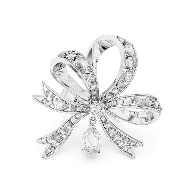 Diamond Hyper Ring with Bow