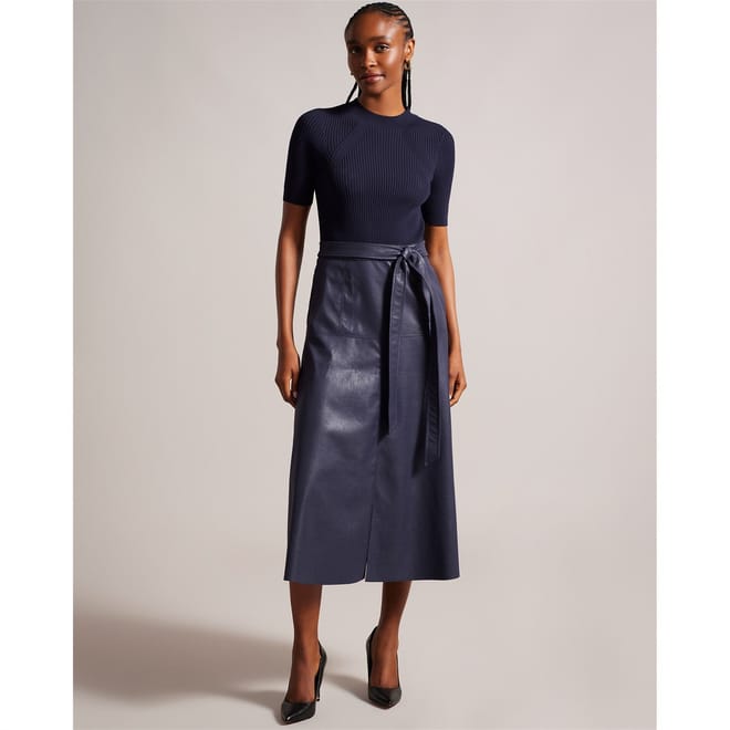 Matiar Crew Neck Midi A-Line Dress