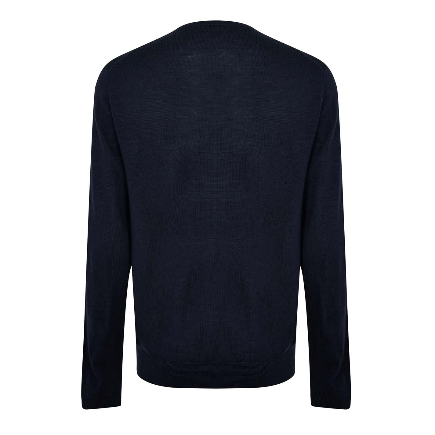 Howick Merino V Neck Jumper in Blue