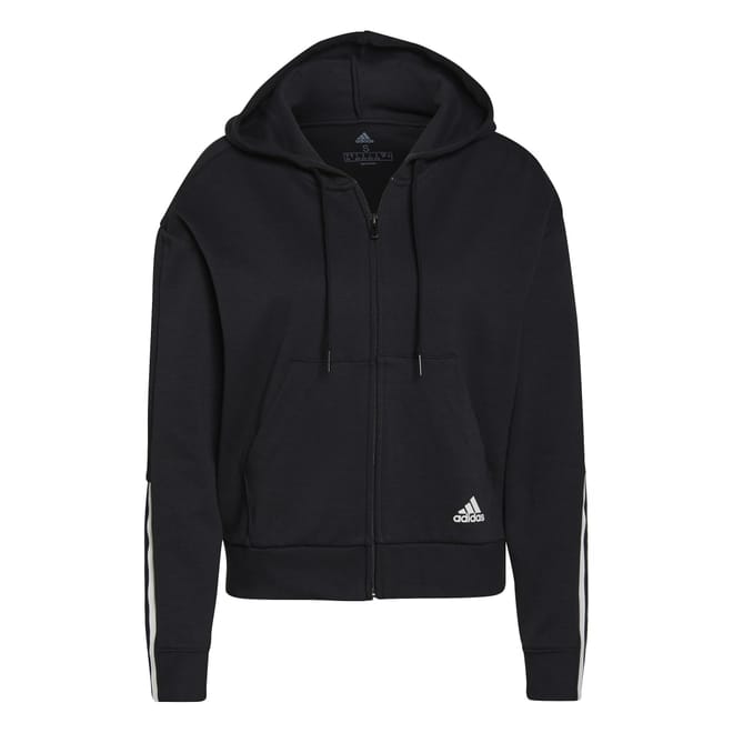Essentials Loose Cut 3-Stripes Zip Hoodie