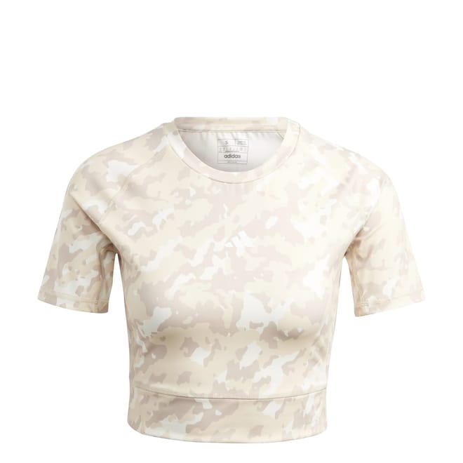 Techfit Camo Print Woven Cropped Training T-Shirt
