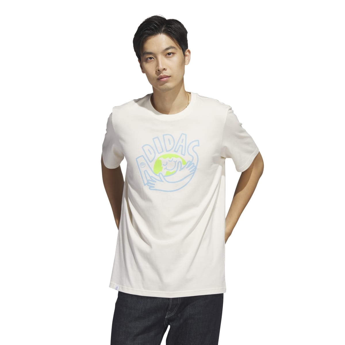 Natural adidas Change Through Sports Earth Graphic T-Shirt