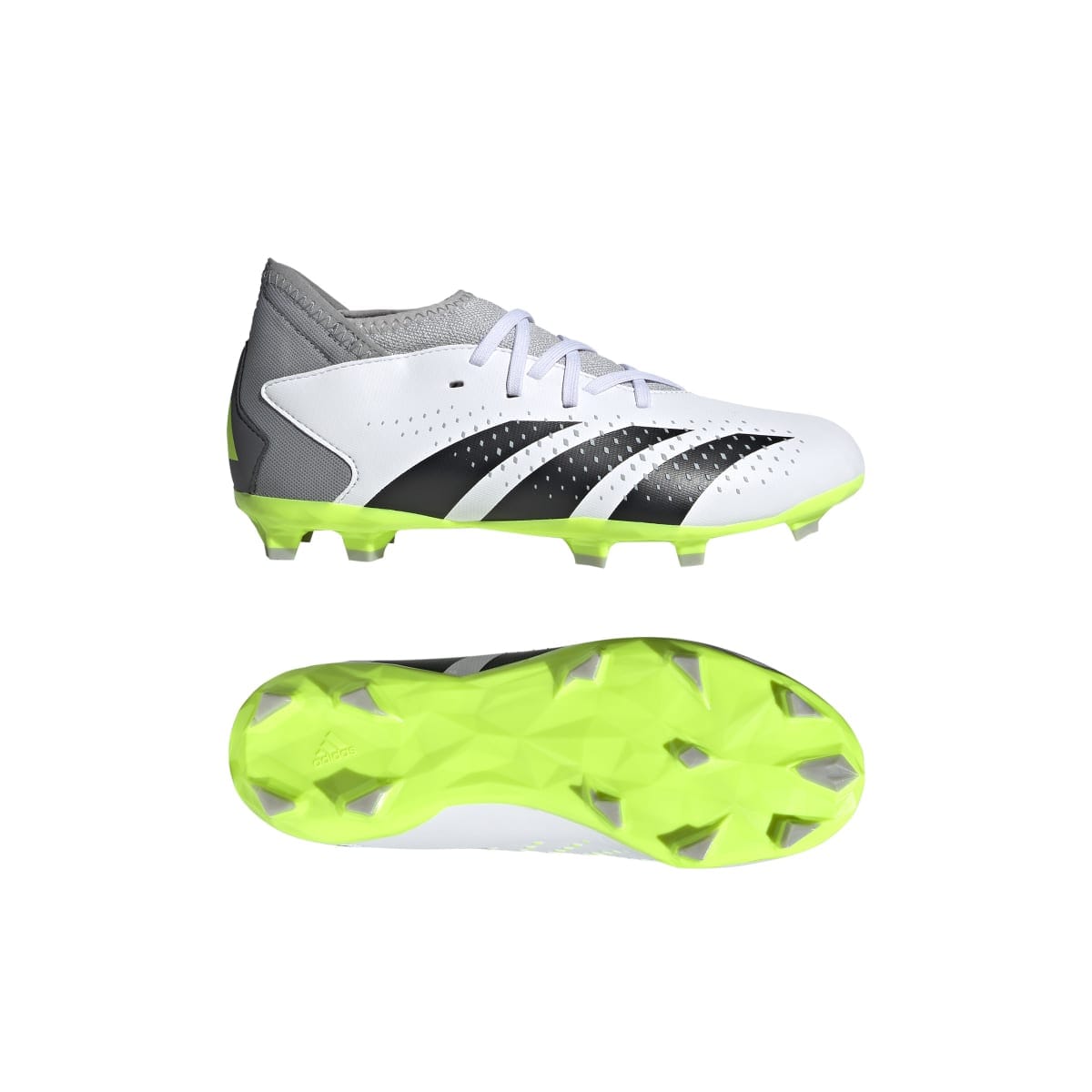 White Black adidas Juniors Predator Accuracy.3 FG Football Boots Get The Label