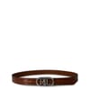 Logo Reversible Leather Skinny Belt