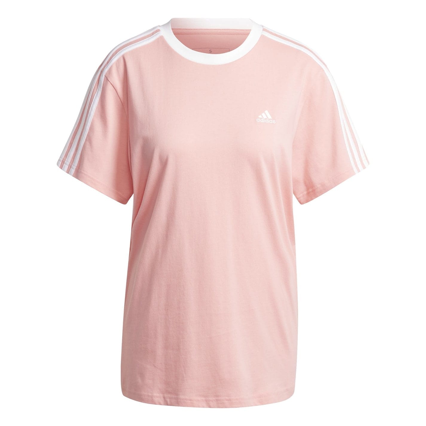 Pink adidas 3 stripe t shirt online