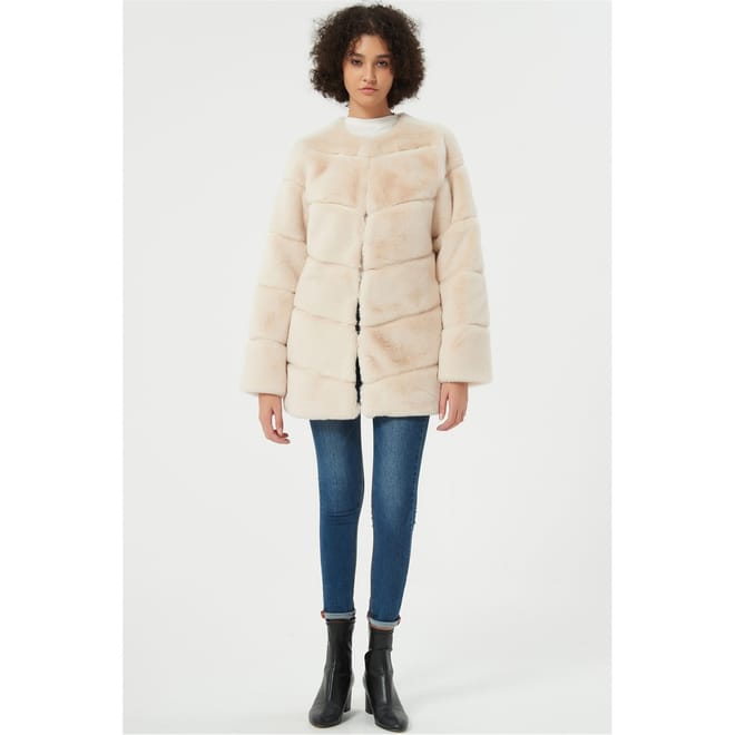 Faux Fur Relaxed Fit Coat