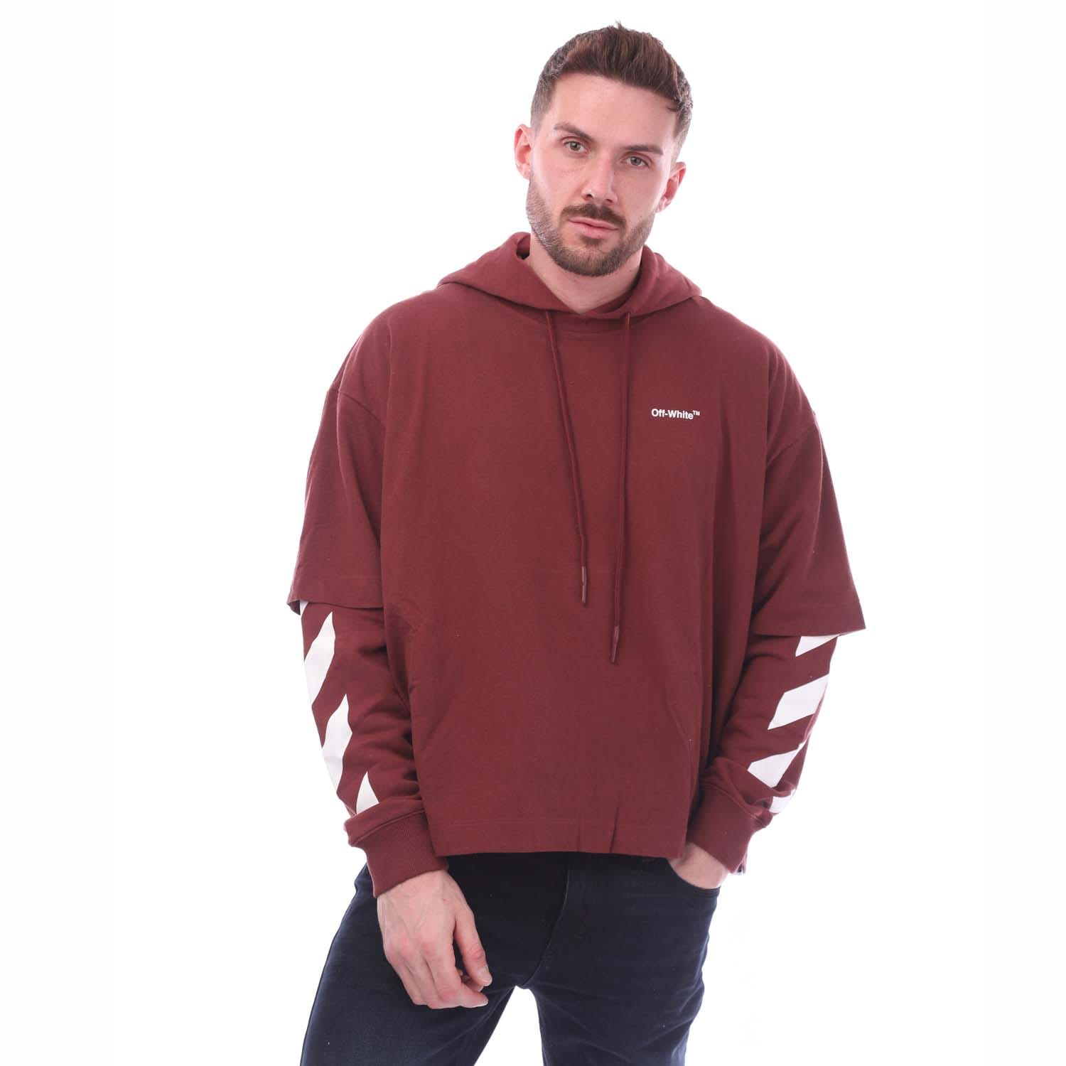 Off white maroon hoodie on sale