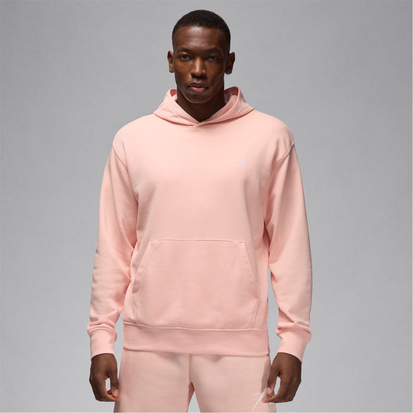 Pink Air Jordan Mens Essential Fleece Pullover Hoodie Get The Label