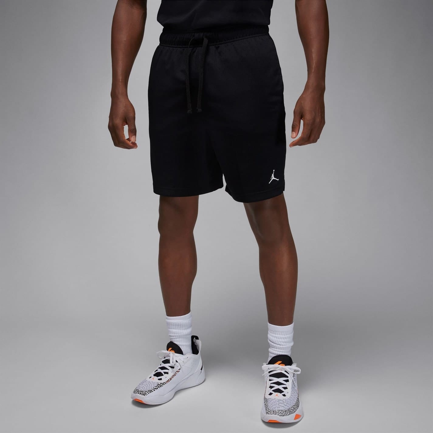 Black Air Jordan Mens Sport Dri Fit Mesh Shorts Get The Label