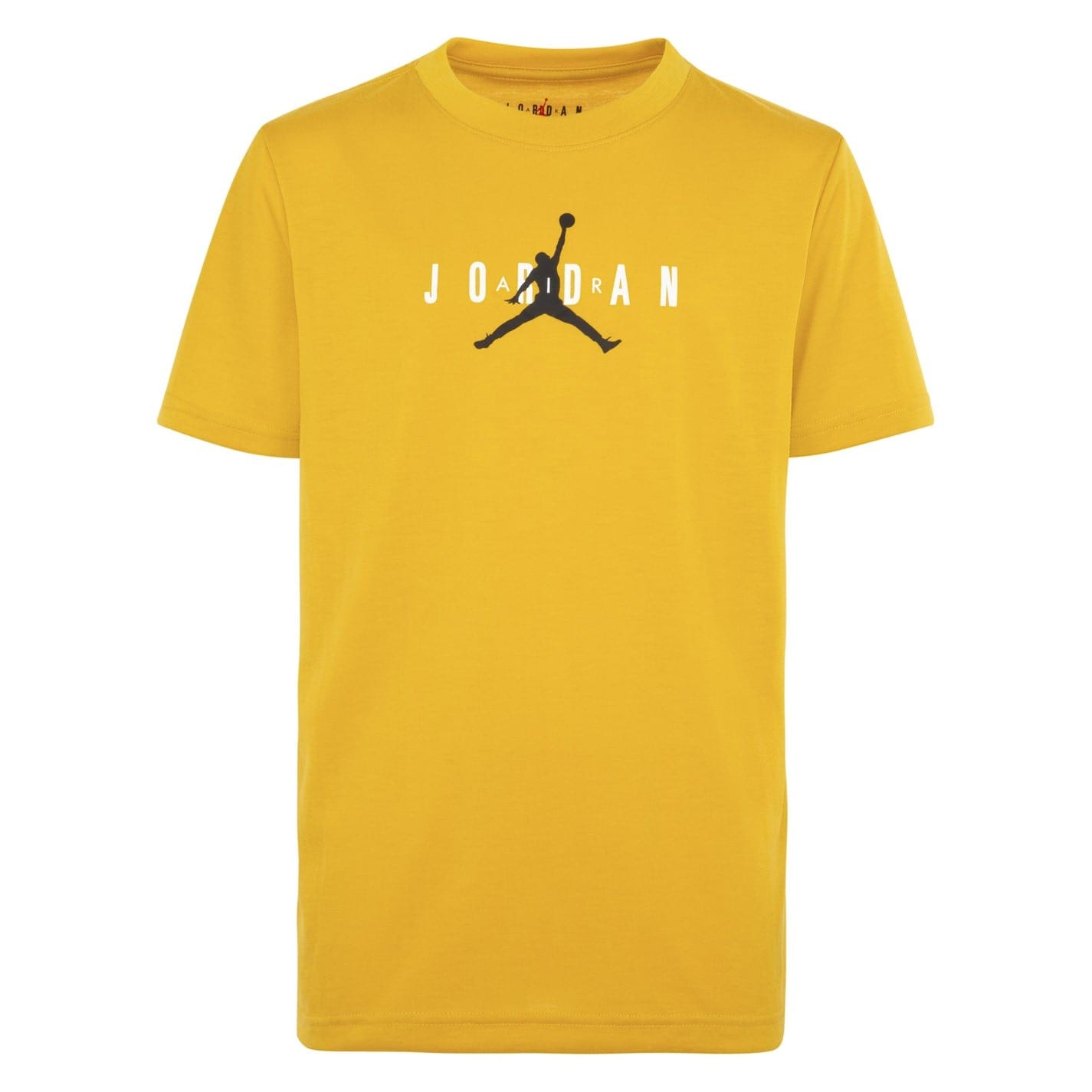 Yellow Air Jordan Longline Graphic T Shirt Junior Boys Get The Label