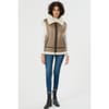 Suedette Relaxed Fit Aviator Gilet