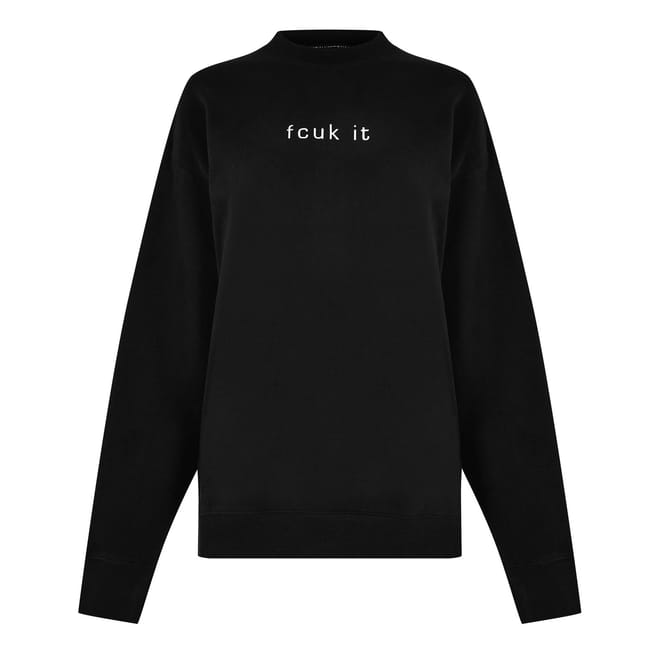 Slogan Lettering Crew Sweatshirt