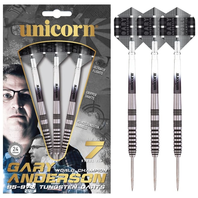Steel Tip Darts Set | Level 7 Gary Anderson | 24g