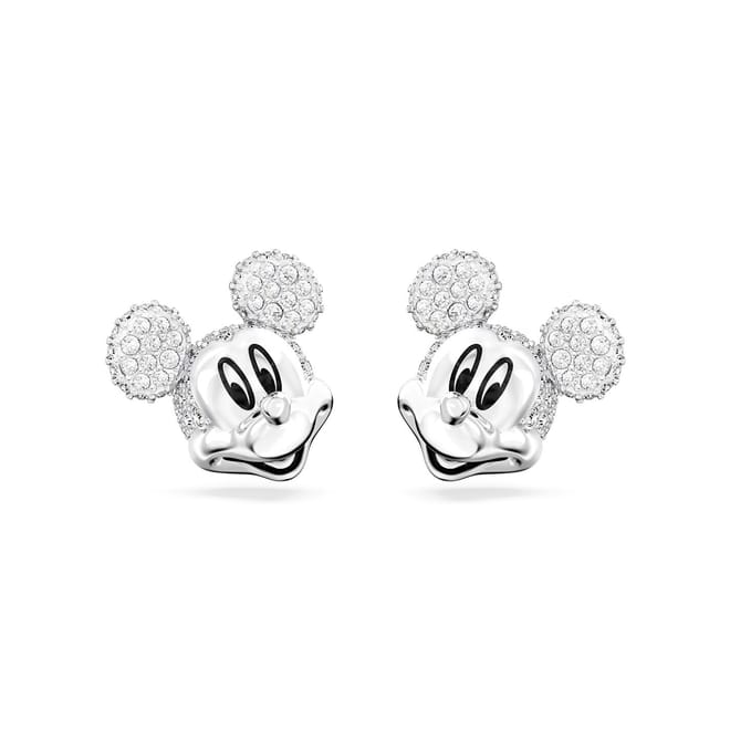 Cubic Zirconia Mickey Mouse Stud Earrings