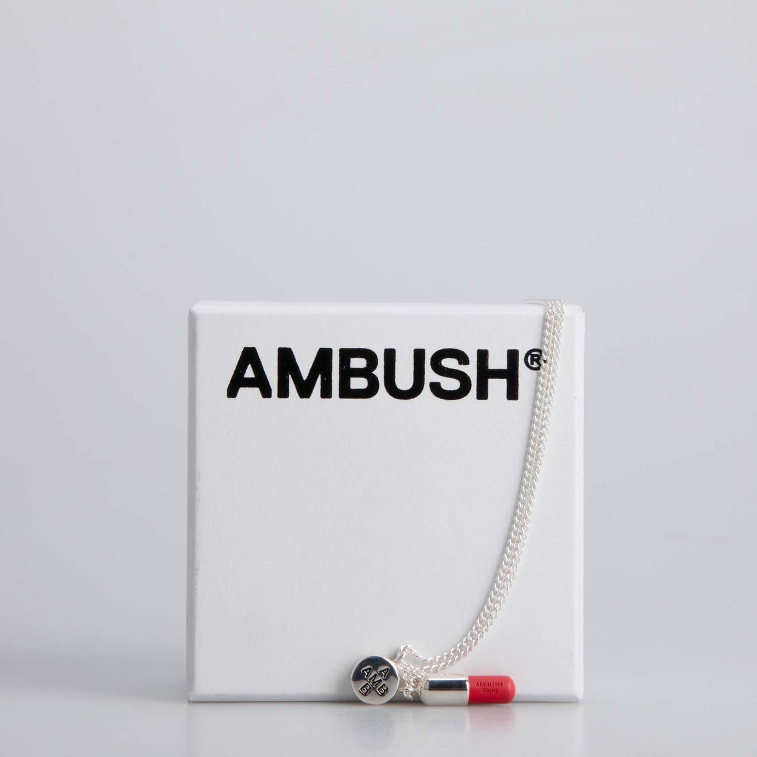 Silver Ambush Pill Charm Necklace - Get The Label