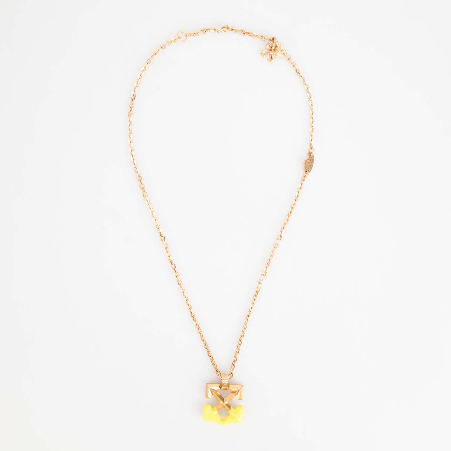 Yellow Off White Arrow Bloob Necklace - Get The Label