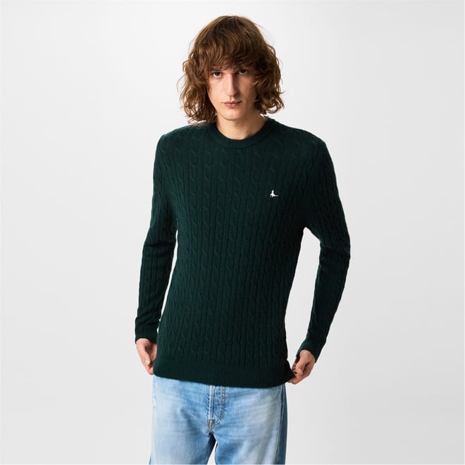 Marlow Merino Wool Blend Cable Knitted Jumper