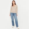 V-Neck Regular Fit Wrap Sweater