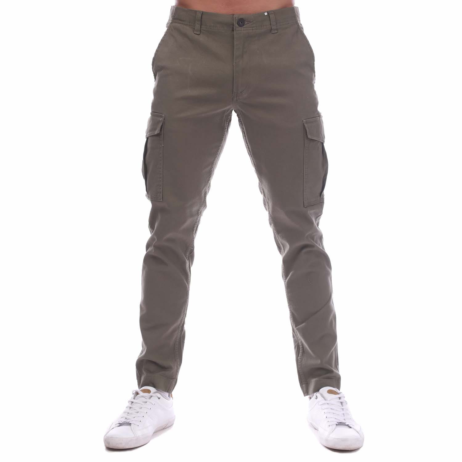 olive Jack and Jones Mens Dean Cargo Pant - Get The Label