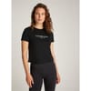 Cropped Lettering Crew Neck T-Shirt