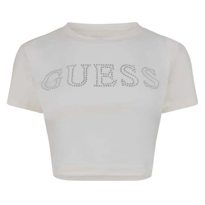 Couture Cropped Crew Neck T-Shirt