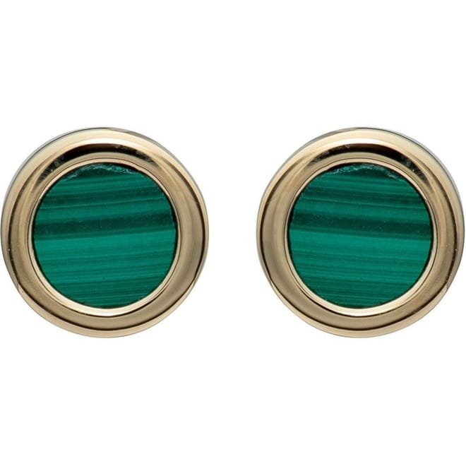 Unique  And  Co Sterling, Gold,malachite Earing