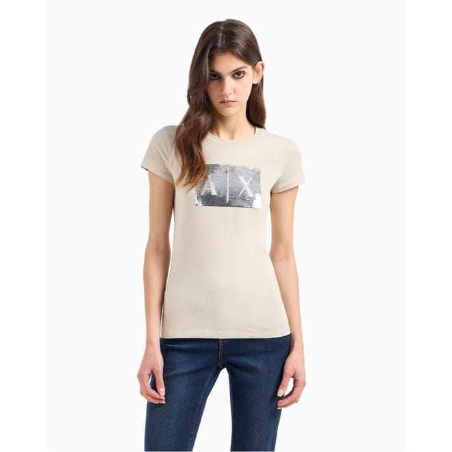 Sequin Crew Neck Regular Fit T-Shirt