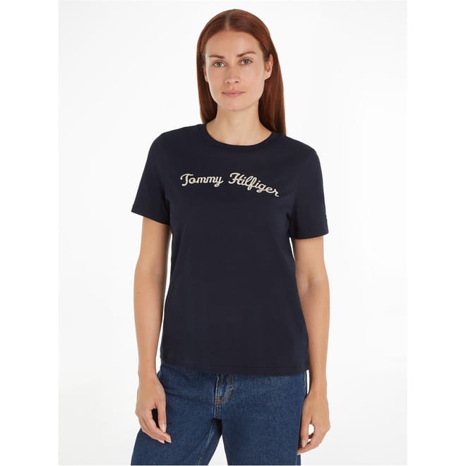Script Crew Neck Regular Fit T-Shirt