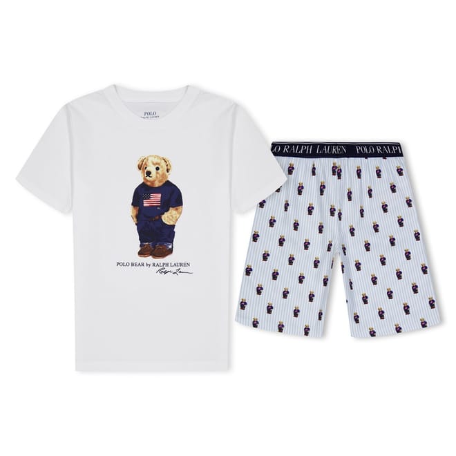 Bear Print Crew Neck Lounge Set