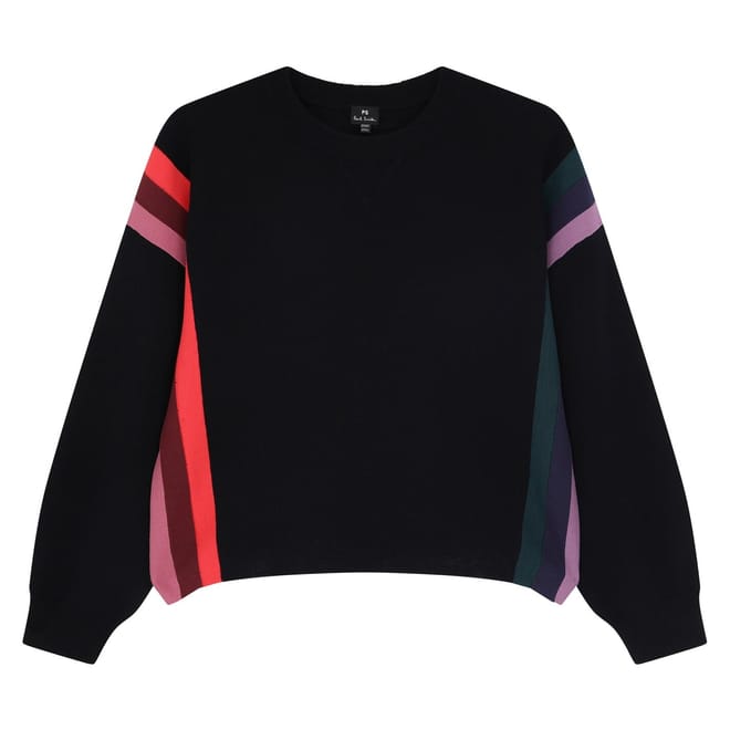 Navy Knitted Crew Neck Sweater
