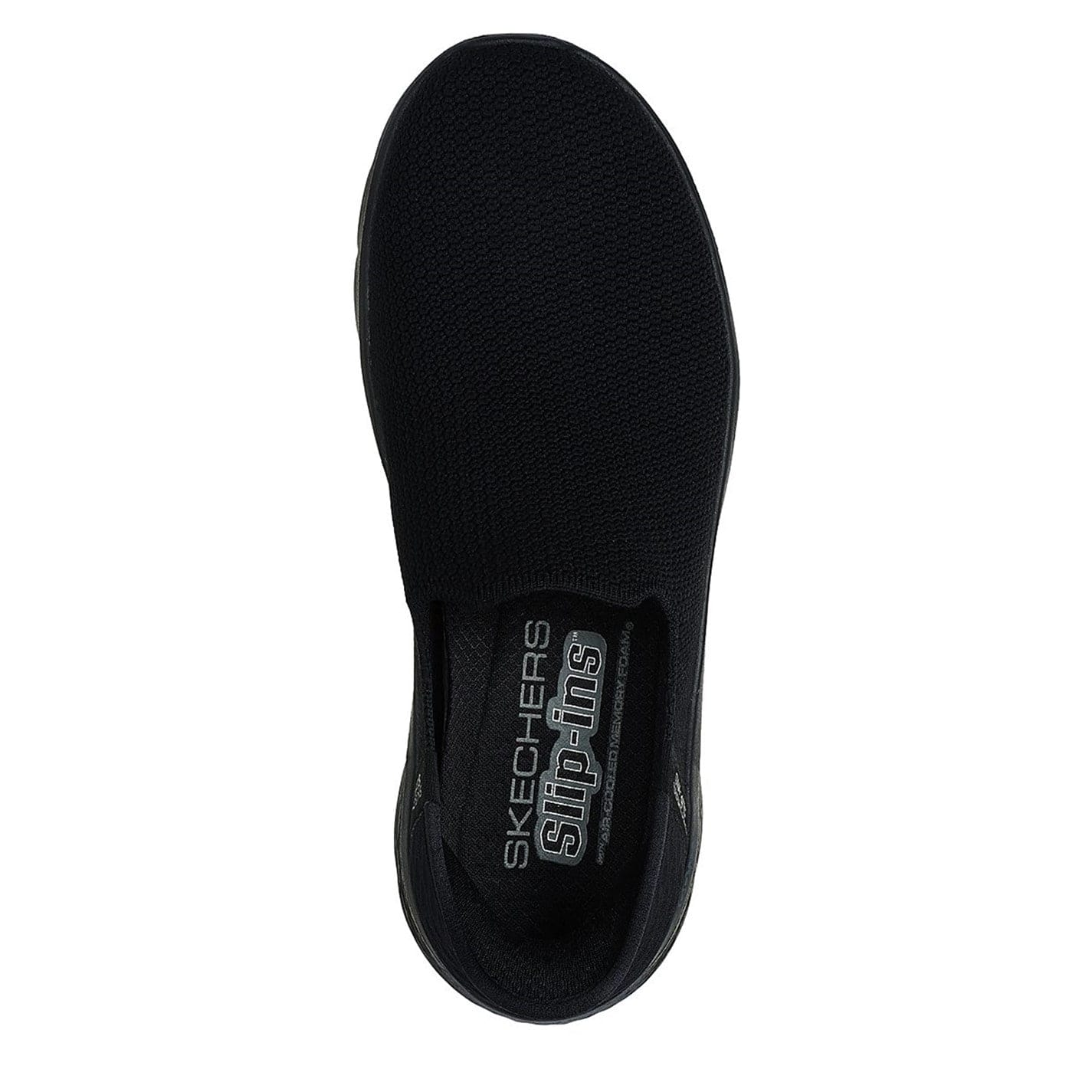 Black Skechers Womens Stretch Fit Knit Slip Ins Slip On Runners Get The Label