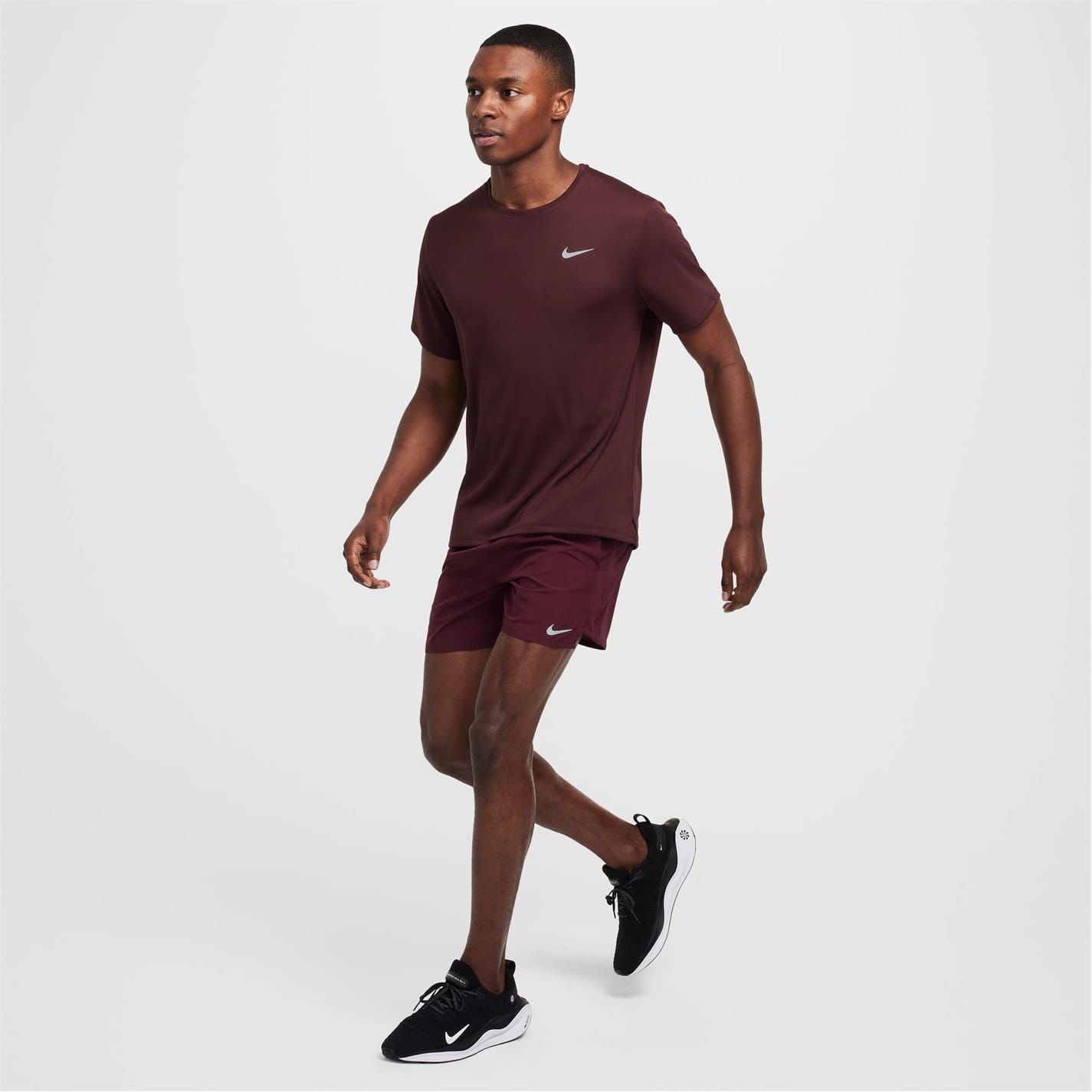 Red Nike Mens Drifit Miler Running Top Get The Label