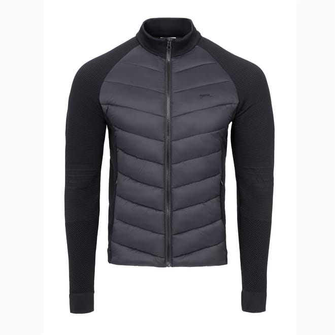 Mock Neck Slim Fit Hybrid Puffer Jacket